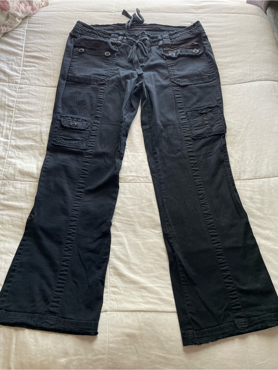 Arizona Jean Company Pants - Y2K Arizona Navy Low Rise Flare Patchwork Flare Pants 17 Lizzie McGuire Bratz
